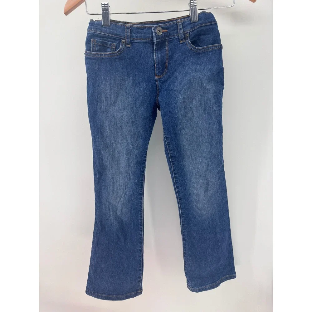 The Children's Place Bootcut‎ Jeans Girls 8 Blue Denim Preppy Summer Casual
